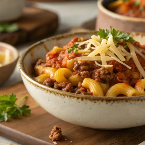 Easy 1-Pot American Beef Goulash with Elbow Macaroni Recipe American Beef Goulash with Elbow Macaroni Recipe