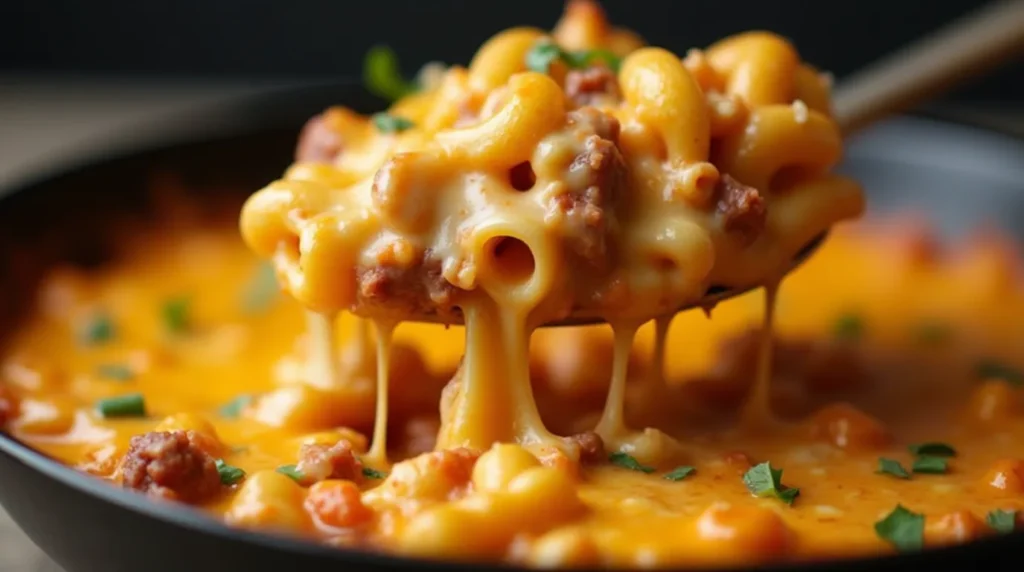 Easy Beef and Cheese Pasta Skillet – A 25-Minute One-Pot Dinner Beef and Cheese Pasta Skillet