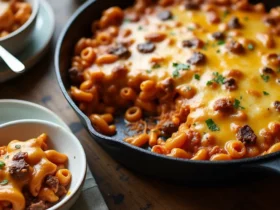 Beef and Cheese Pasta Skillet