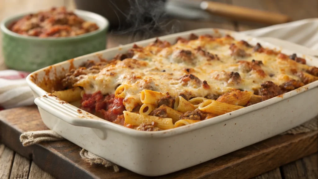 How to Make a Cheesy Ground Beef Pasta Casserole in 5 Easy Steps Cheesy Ground Beef Pasta Casserole